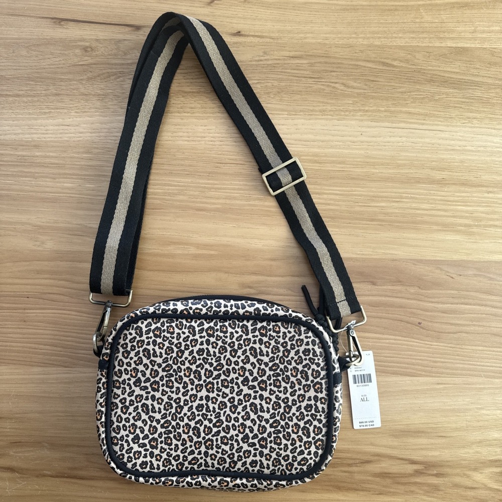 Anthropologie Katie Crossbody Bag Leopard Print Womens Handbag Purse Chic Boho
